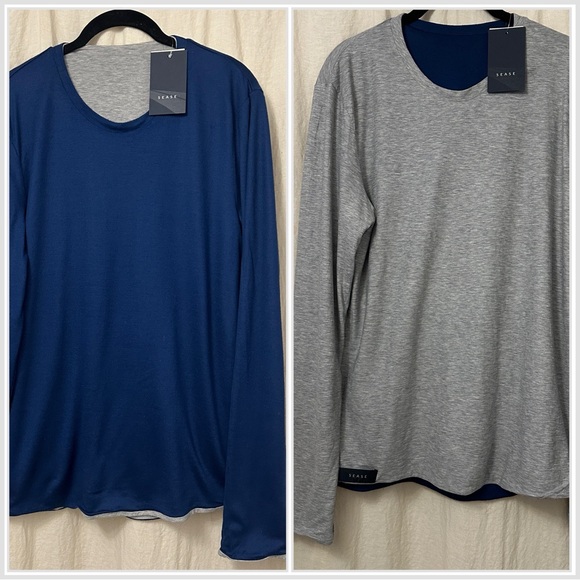 Sease Reversible Sweater - Blue/Gray